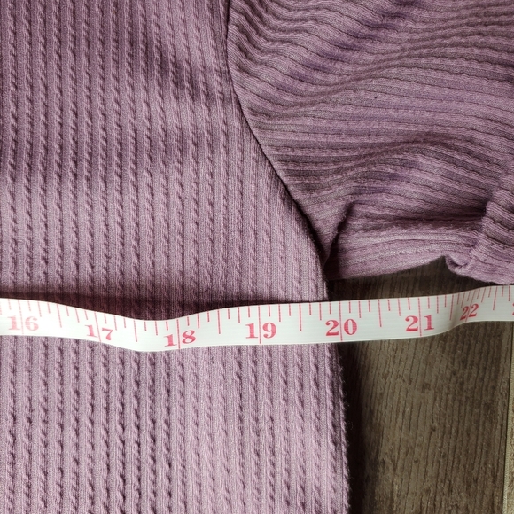 Francesca's Blue Rain Becca Boxy Soft Rib Knit Tee Women's Size Small NWOT - Picture 7 of 16